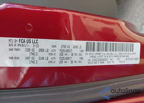 2019 Dodge Grand Caravan Gt from USA, damaged, VIN 2C4RDGEG4KR663817